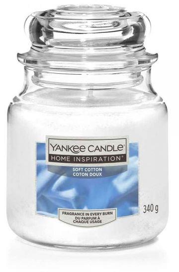 YANKEE CANDLE Yankee Candle Home Inspiration fragranza Soft Cotton (cotone) candela media